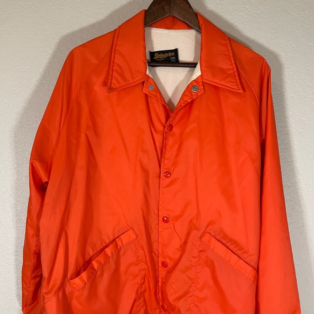 VTG Orange Nylon Men's Swingster Windbreaker/Jacket
